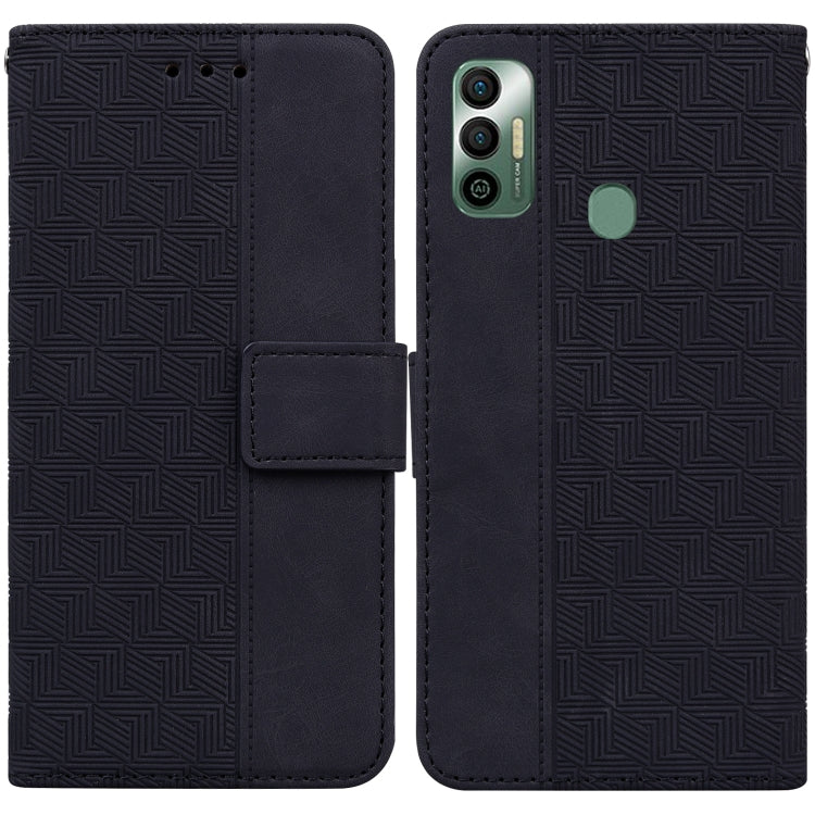 Geometric Embossed Leather Phone Case, For Tecno Camon 17 Pro, For Tecno Camon 17P, For Tecno Pop 4, For Tecno Spark 6, For Tecno Spark 7