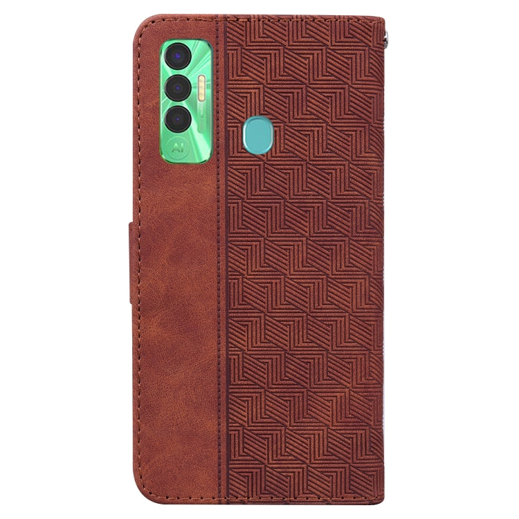 Geometric Embossed Leather Phone Case, For Tecno Spark 7P, For Tecno Spark Go 2020 / Spark 6 Go