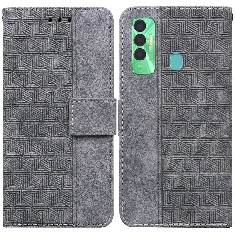 Geometric Embossed Leather Phone Case, For Tecno Spark 7P, For Tecno Spark Go 2020 / Spark 6 Go