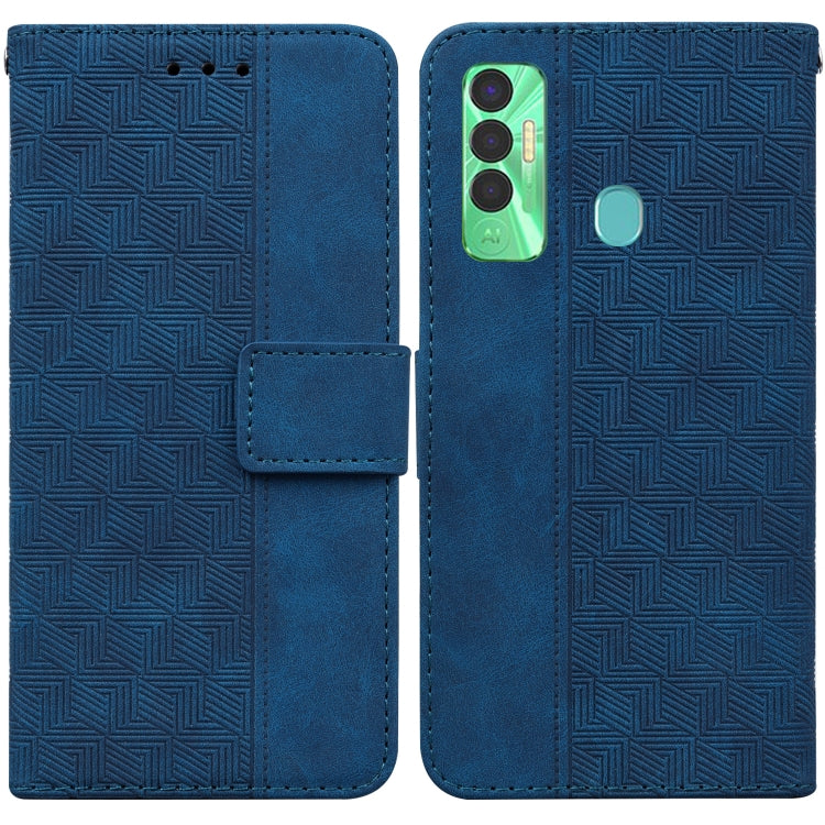 Geometric Embossed Leather Phone Case, For Tecno Spark 7P, For Tecno Spark Go 2020 / Spark 6 Go