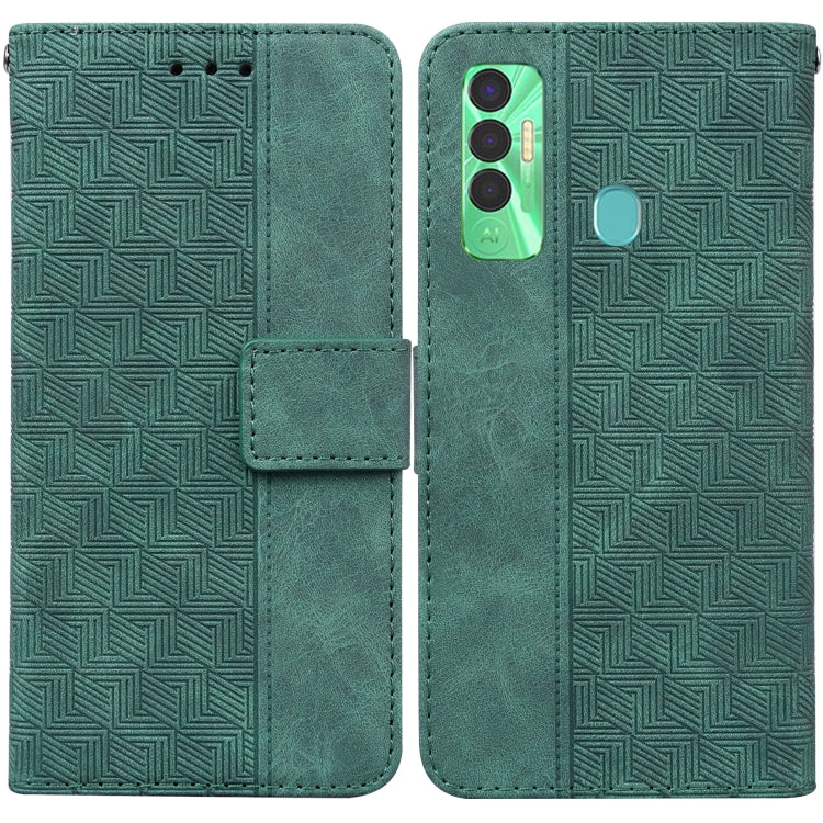 Geometric Embossed Leather Phone Case, For Tecno Spark 7P, For Tecno Spark Go 2020 / Spark 6 Go