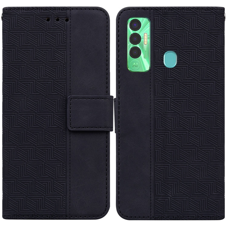 Geometric Embossed Leather Phone Case, For Tecno Spark 7P, For Tecno Spark Go 2020 / Spark 6 Go