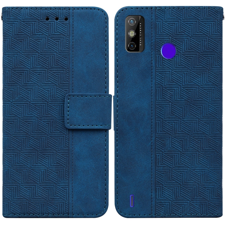 Geometric Embossed Leather Phone Case, For Tecno Spark 7P, For Tecno Spark Go 2020 / Spark 6 Go