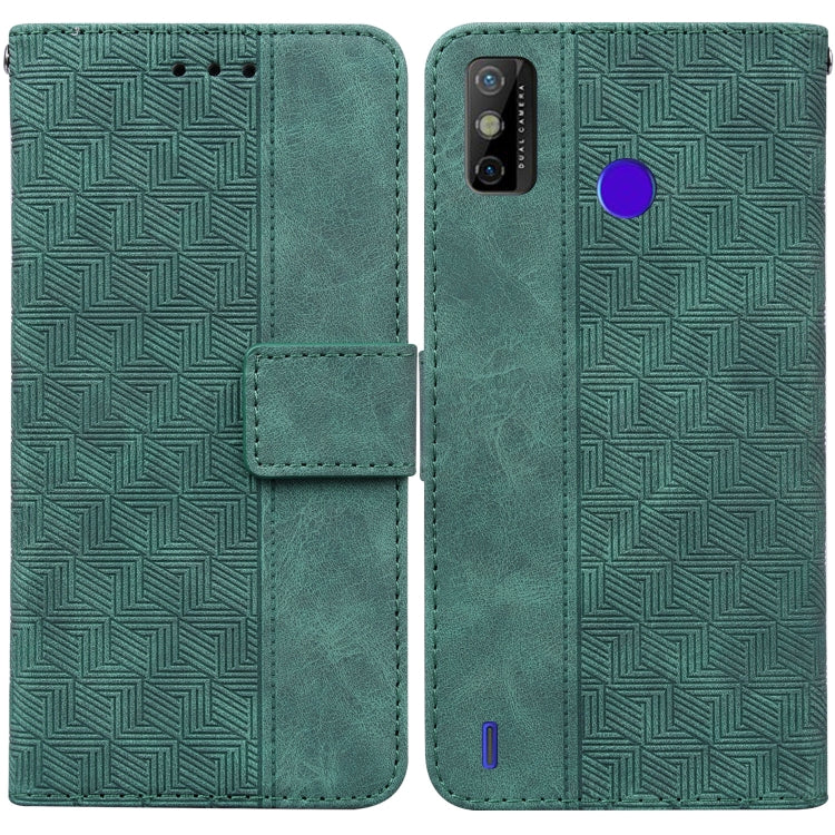 Geometric Embossed Leather Phone Case, For Tecno Spark 7P, For Tecno Spark Go 2020 / Spark 6 Go