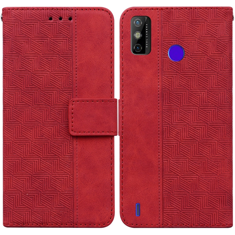 Geometric Embossed Leather Phone Case, For Tecno Spark 7P, For Tecno Spark Go 2020 / Spark 6 Go