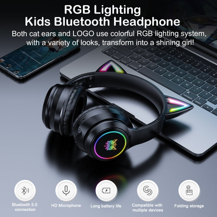 ONIKUMA B90 RGB Lighting Wireless Bluetooth Headphone, B90