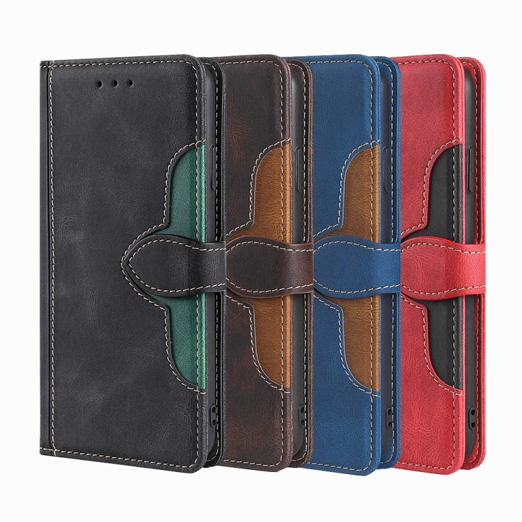 Skin Feel Straw Hat Magnetic Buckle Leather Phone Case, For Doogee N40 Pro