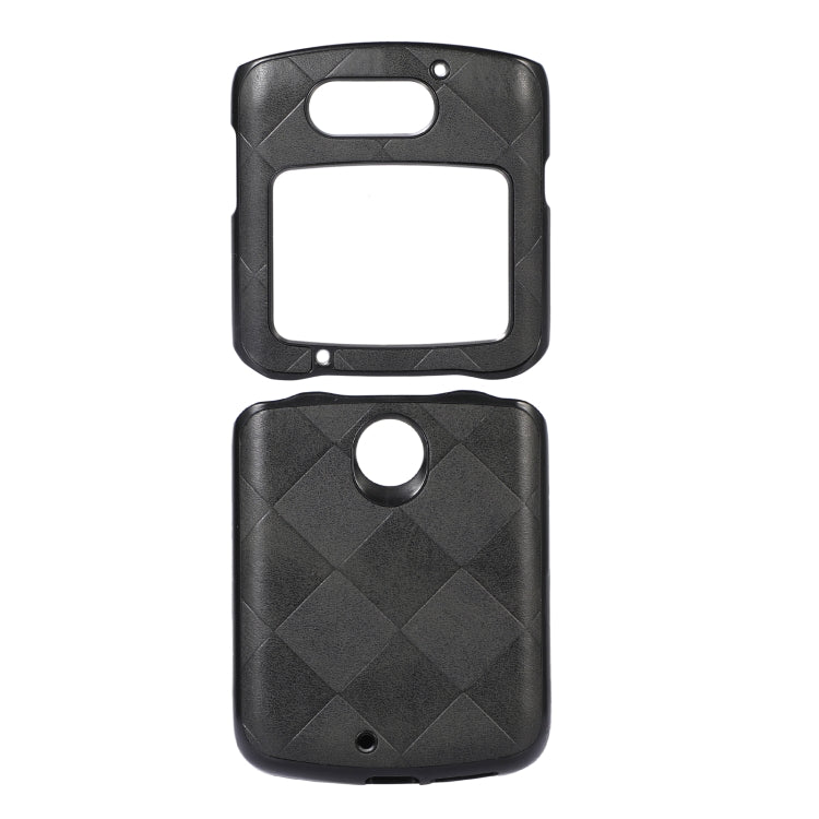 Weave Plaid PU Phone Case, For Motorola Moto Razr 5G