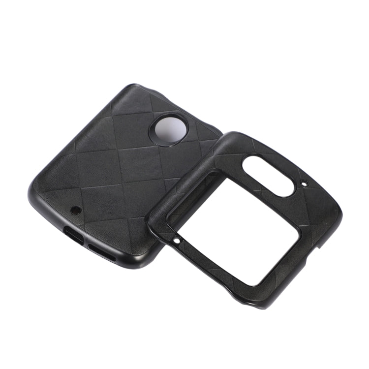 Weave Plaid PU Phone Case, For Motorola Moto Razr 5G
