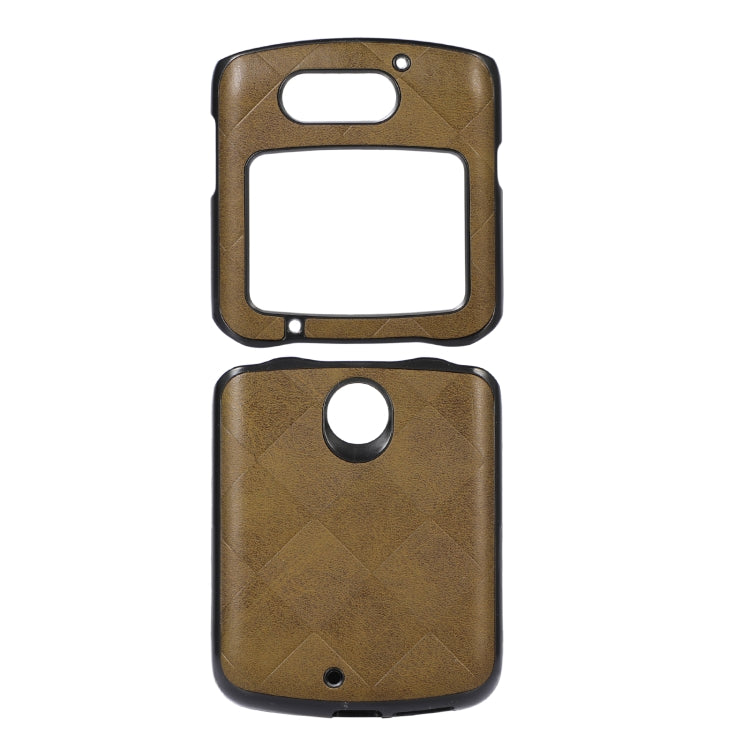 Weave Plaid PU Phone Case, For Motorola Moto Razr 5G