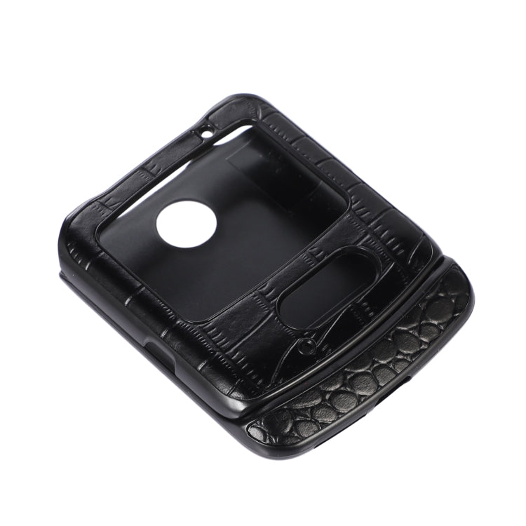 Crocodile Top Layer Cowhide Leather Phone Case, For Motorola Moto Razr 5G