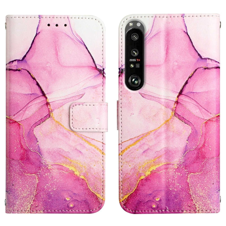 PT003 Marble Pattern Flip Leather Phone Case, For Sony Xperia 1 III, For Sony Xperia 5 III, For Sony Xperia 10 III