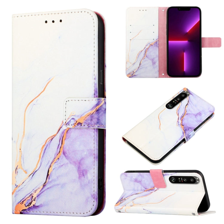 PT003 Marble Pattern Flip Leather Phone Case, For Sony Xperia 1 III, For Sony Xperia 5 III, For Sony Xperia 10 III