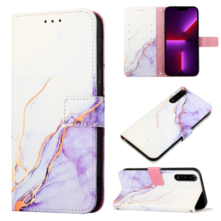 PT003 Marble Pattern Flip Leather Phone Case, For Sony Xperia 1 III, For Sony Xperia 5 III, For Sony Xperia 10 III