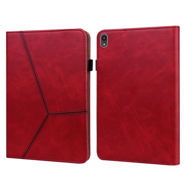 Solid Color Embossed Striped Leather Case, For Lenovo Legion Y700, For Lenovo Tab M10 10.1 inch, For Lenovo Tab P11 2020 11 inch, For Lenovo Tab M10 HD Gen 2