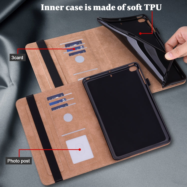 Solid Color Embossed Striped Leather Case, For iPad Pro 12.9 inch 2022 / 2021 / 2020 / 2018, For iPad mini 6 / mini 2024