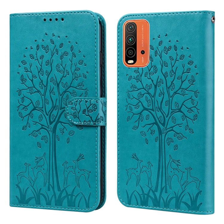 Tree & Deer Pattern Pressed Flip Leather Phone Case, For Nokia 3.4 / 5.4, For Nokia G20 / G10 / 6.3, For Sony Xperia 10 III, For Xiaomi Redmi Note 10 Lite, For Xiaomi Redmi 9T / 9 Power, For Xiaomi Redmi 10