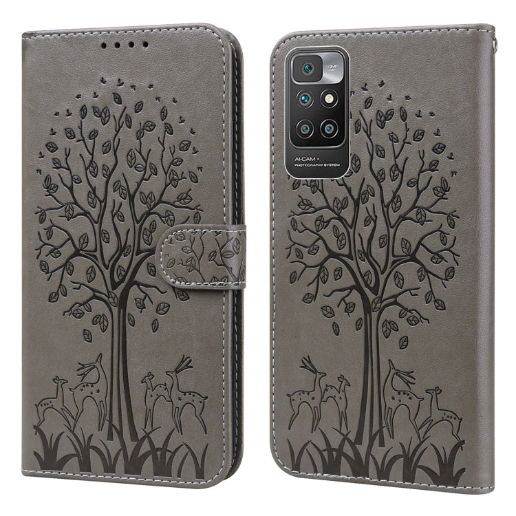 Tree & Deer Pattern Pressed Flip Leather Phone Case, For Nokia 3.4 / 5.4, For Nokia G20 / G10 / 6.3, For Sony Xperia 10 III, For Xiaomi Redmi Note 10 Lite, For Xiaomi Redmi 9T / 9 Power, For Xiaomi Redmi 10