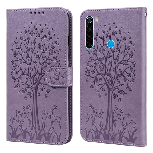Tree & Deer Pattern Pressed Flip Leather Phone Case, For Xiaomi Redmi Note 8 2021 / Note 8, For Xiaomi Redmi 9 / Redmi 10X, For Xiaomi Redmi Note 10 5G / Poco M3 Pro 5G, For Xiaomi Redmi Note 10 / Note 10S