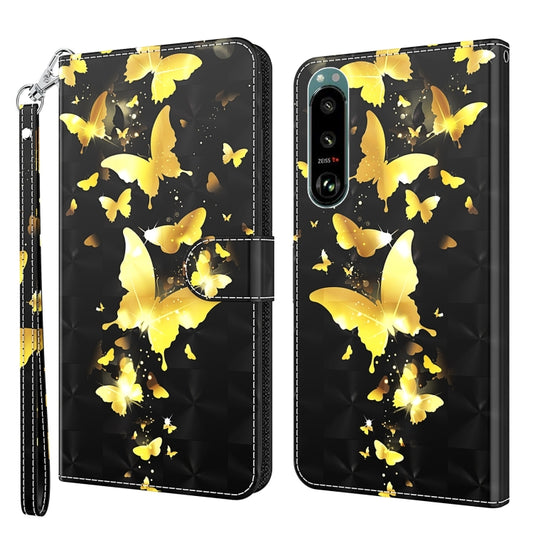 3D Painting Pattern TPU + PU Leather Phone Case, For Sony Xperia 5 III, For Sony Xperia 10 II, For Sony Xperia 10 III