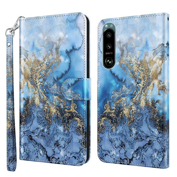 3D Painting Pattern TPU + PU Leather Phone Case, For Sony Xperia 5 III, For Sony Xperia 10 II, For Sony Xperia 10 III