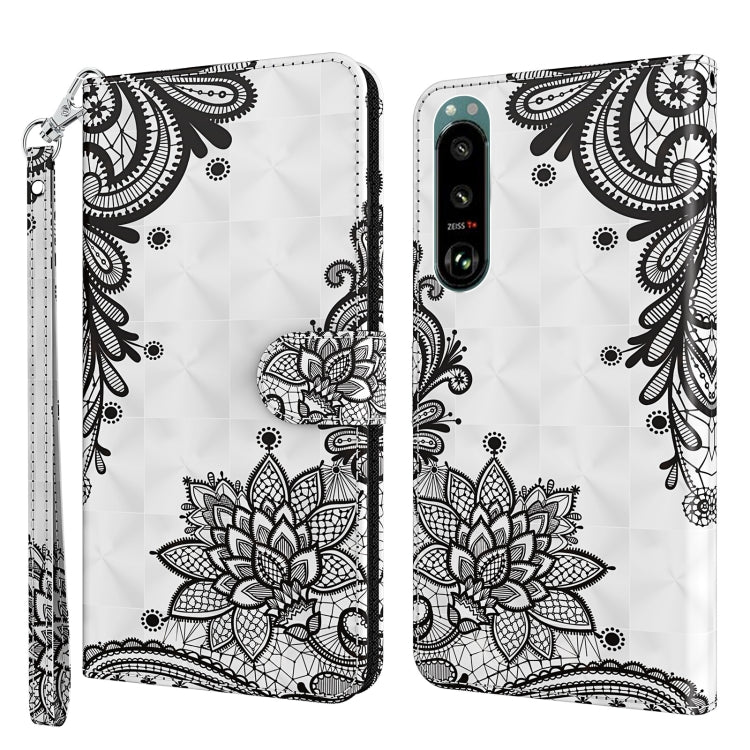 3D Painting Pattern TPU + PU Leather Phone Case, For Sony Xperia 5 III, For Sony Xperia 10 II, For Sony Xperia 10 III