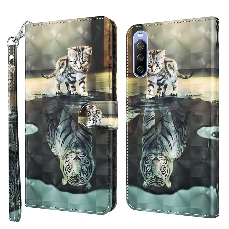 3D Painting Pattern TPU + PU Leather Phone Case