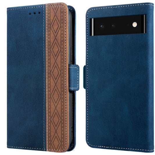 Stitching Side-Magnetic RFID Leather Phone Case, For Google Pixel 6, For Sony Xperia 10 III, For Huawei P smart Z