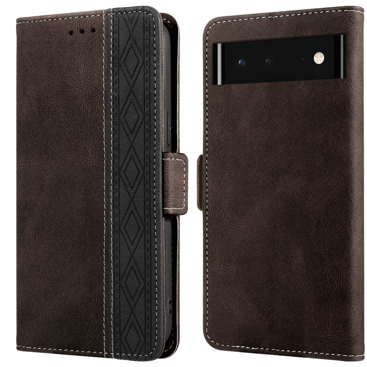 Stitching Side-Magnetic RFID Leather Phone Case, For Google Pixel 6, For Sony Xperia 10 III, For Huawei P smart Z