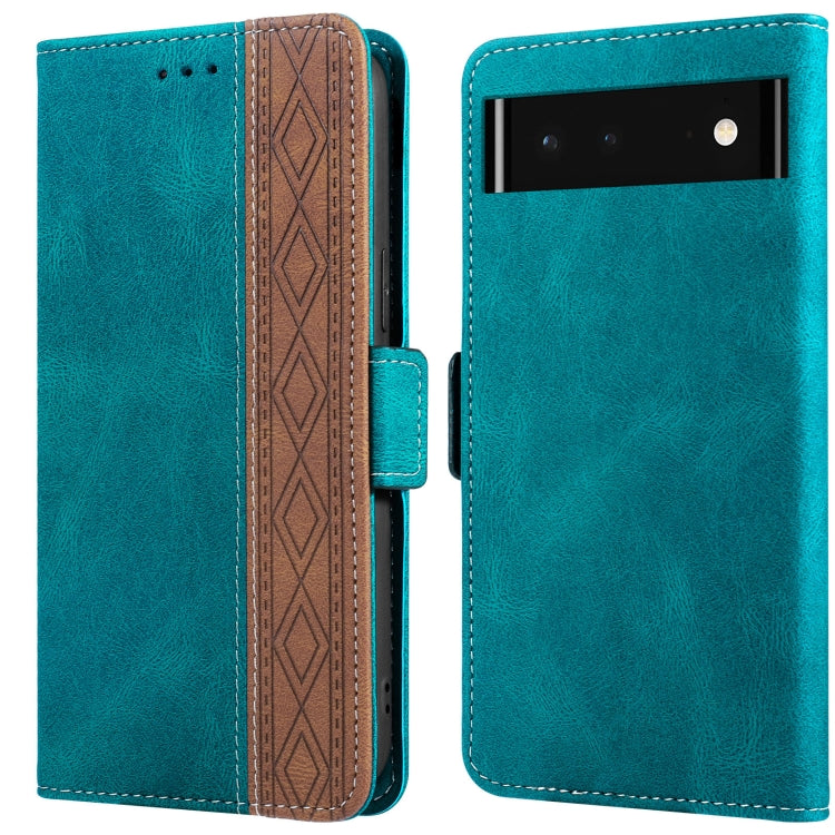 Stitching Side-Magnetic RFID Leather Phone Case, For Google Pixel 6, For Sony Xperia 10 III, For Huawei P smart Z