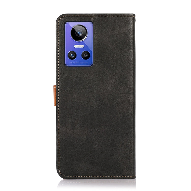 KHAZNEH Dual-color Cowhide Texture Flip Leather Phone Case, For OPPO Realme GT Neo3, For Sony Xperia 10 IV/10 IIII, For Xiaomi Redmi Note 11E/Redmi 10 5G