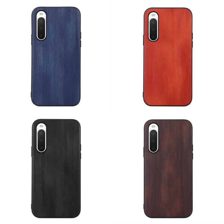 Yellow Cow Texture PU Phone Case, For Sony Xperia 10 IV