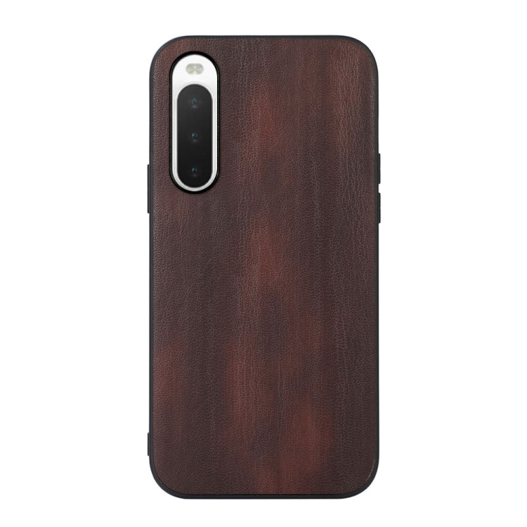 Yellow Cow Texture PU Phone Case, For Sony Xperia 10 IV