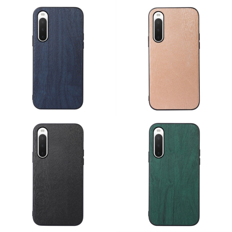 Wood Texture PU Phone Case, For Sony Xperia 10 IV