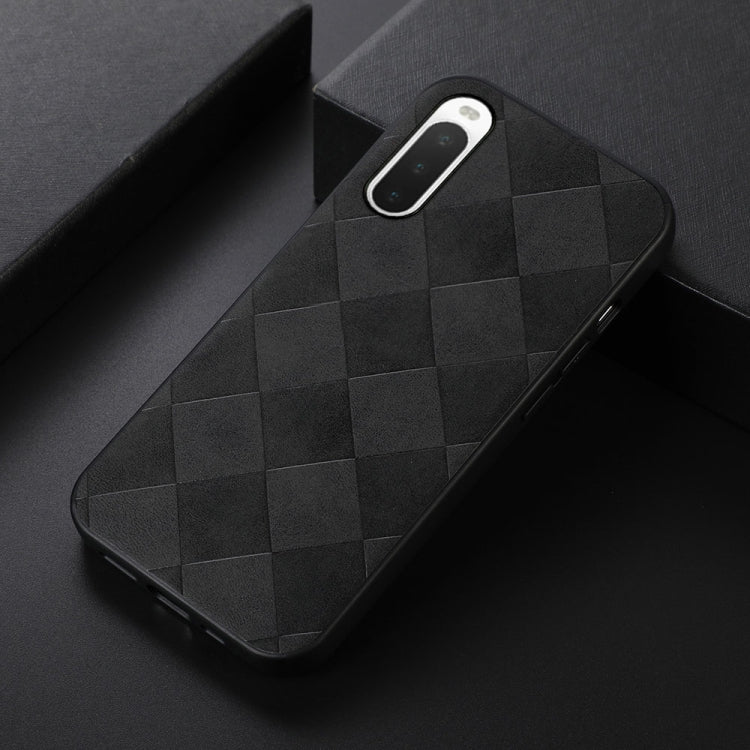 Weave Plaid PU Phone Case, For Sony Xperia 10 IV