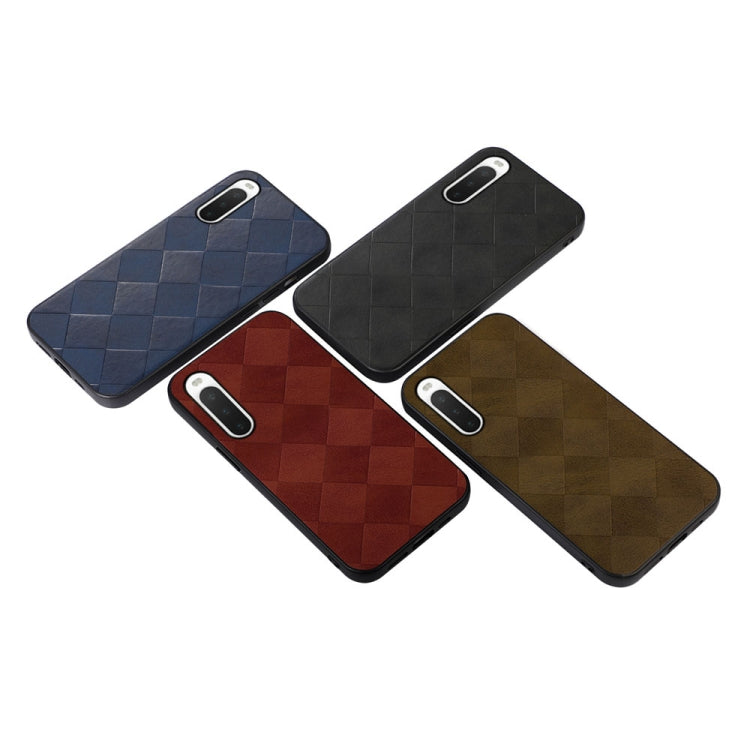 Weave Plaid PU Phone Case, For Sony Xperia 10 IV