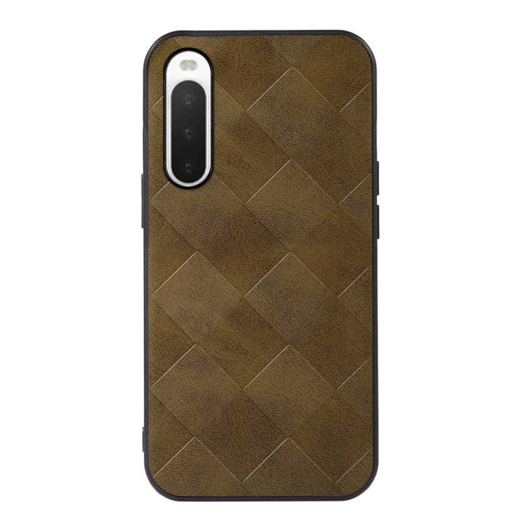 Weave Plaid PU Phone Case, For Sony Xperia 10 IV