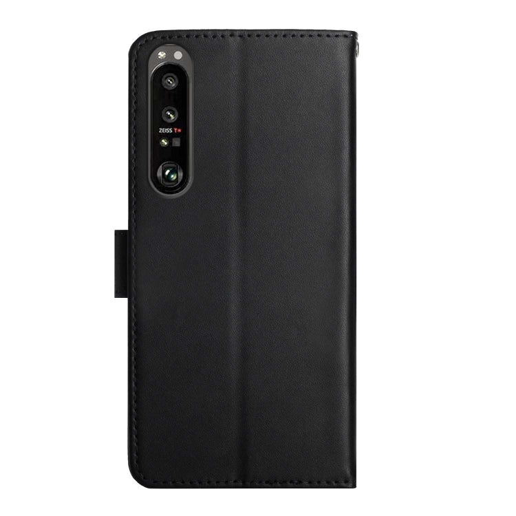 Genuine Leather Fingerprint-proof Flip Phone Case, For Sony Xperia 1 III, For Sony Xperia 5 III, For Sony Xperia 10 III, For Sony Xperia Ace II, For Sony Xperia 1 IV, For Sony Xperia 10 IV, For Sony Xperia Pro-I