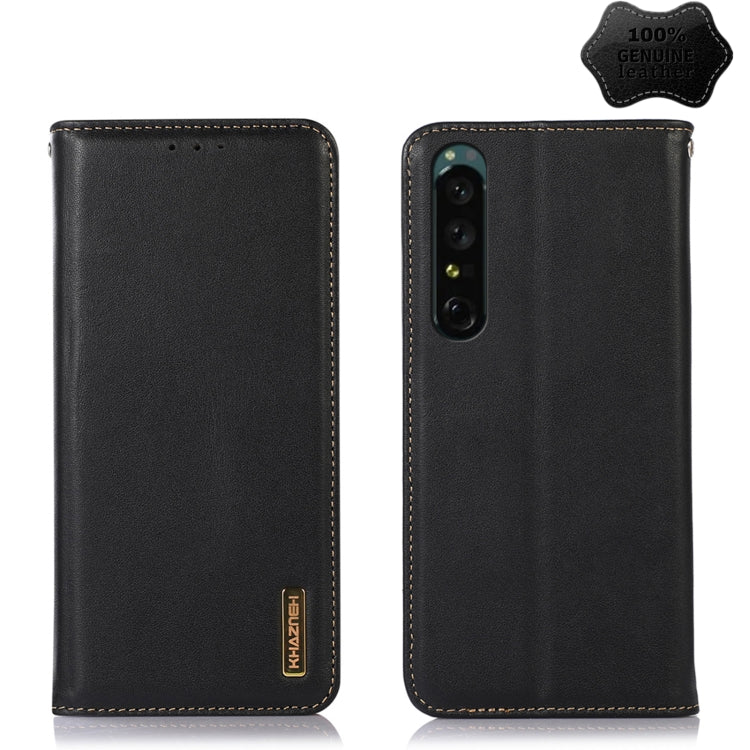 KHAZNEH Nappa Top Layer Cowhide Leather Phone Case, For Sony Xperia 1 IV, For Sony Xperia 10 IV