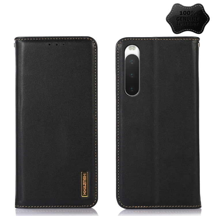 KHAZNEH Nappa Top Layer Cowhide Leather Phone Case, For Sony Xperia 1 IV, For Sony Xperia 10 IV