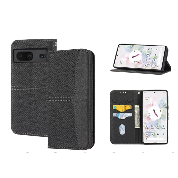 Woven Texture Stitching Magnetic PU Leather Phone Case, For Google Pixel 7, For Nokia G21 / G11, For Google Pixel 7 Pro, For Kyocera Android One S9 / Digno Sanga Edition, For Samsung Galaxy M23 / F23 5G Japanese Version