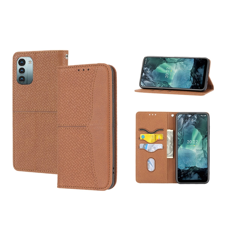 Woven Texture Stitching Magnetic PU Leather Phone Case, For Google Pixel 7, For Nokia G21 / G11, For Google Pixel 7 Pro, For Kyocera Android One S9 / Digno Sanga Edition, For Samsung Galaxy M23 / F23 5G Japanese Version