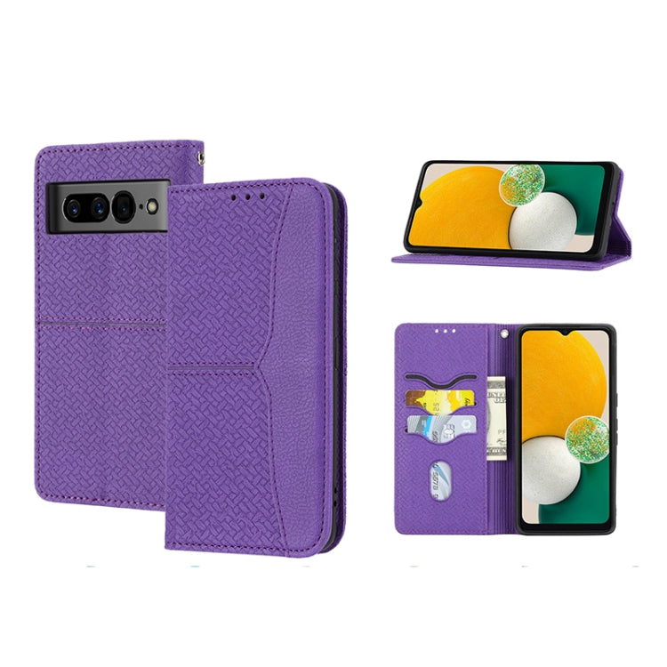 Woven Texture Stitching Magnetic PU Leather Phone Case, For Google Pixel 7, For Nokia G21 / G11, For Google Pixel 7 Pro, For Kyocera Android One S9 / Digno Sanga Edition, For Samsung Galaxy M23 / F23 5G Japanese Version