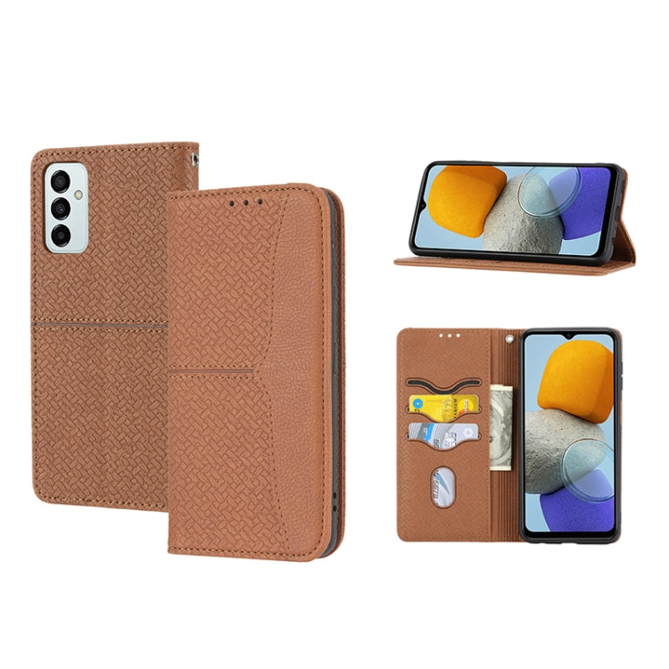 Woven Texture Stitching Magnetic PU Leather Phone Case, For Samsung Galaxy M23 / F23 5G Japanese Version, For OPPO Realme C31 4G Global, For Sony Xperia 10 IV, For Sony Xperia 1 IV