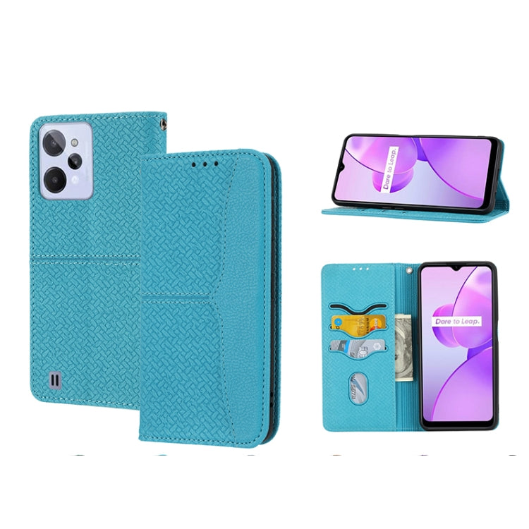 Woven Texture Stitching Magnetic PU Leather Phone Case, For Samsung Galaxy M23 / F23 5G Japanese Version, For OPPO Realme C31 4G Global, For Sony Xperia 10 IV, For Sony Xperia 1 IV