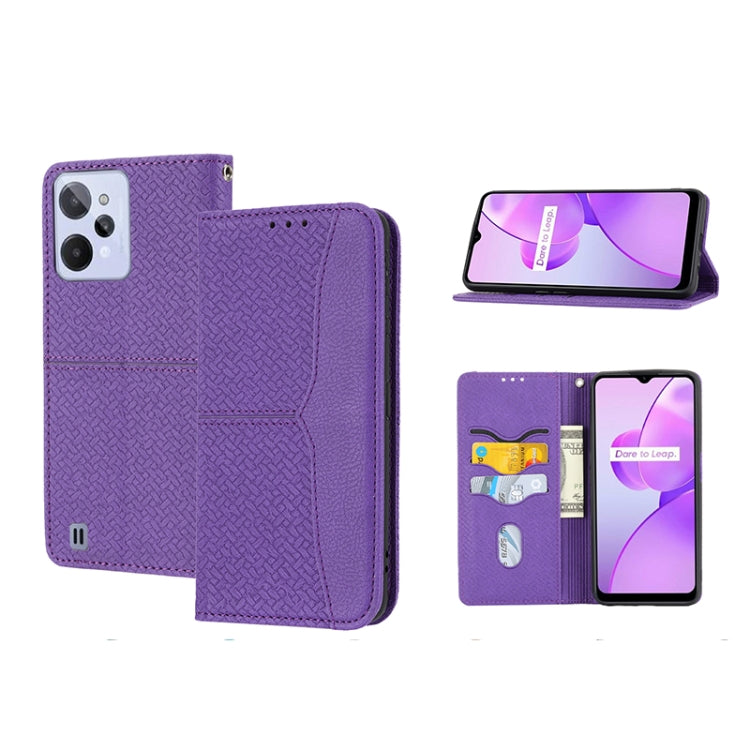 Woven Texture Stitching Magnetic PU Leather Phone Case, For Samsung Galaxy M23 / F23 5G Japanese Version, For OPPO Realme C31 4G Global, For Sony Xperia 10 IV, For Sony Xperia 1 IV