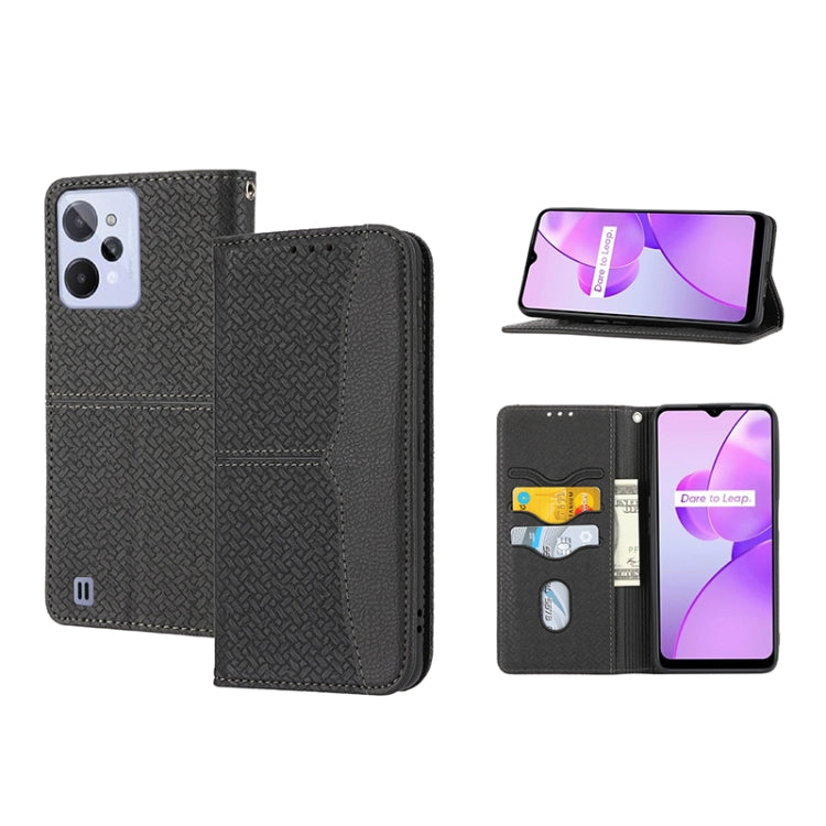 Woven Texture Stitching Magnetic PU Leather Phone Case, For Samsung Galaxy M23 / F23 5G Japanese Version, For OPPO Realme C31 4G Global, For Sony Xperia 10 IV, For Sony Xperia 1 IV