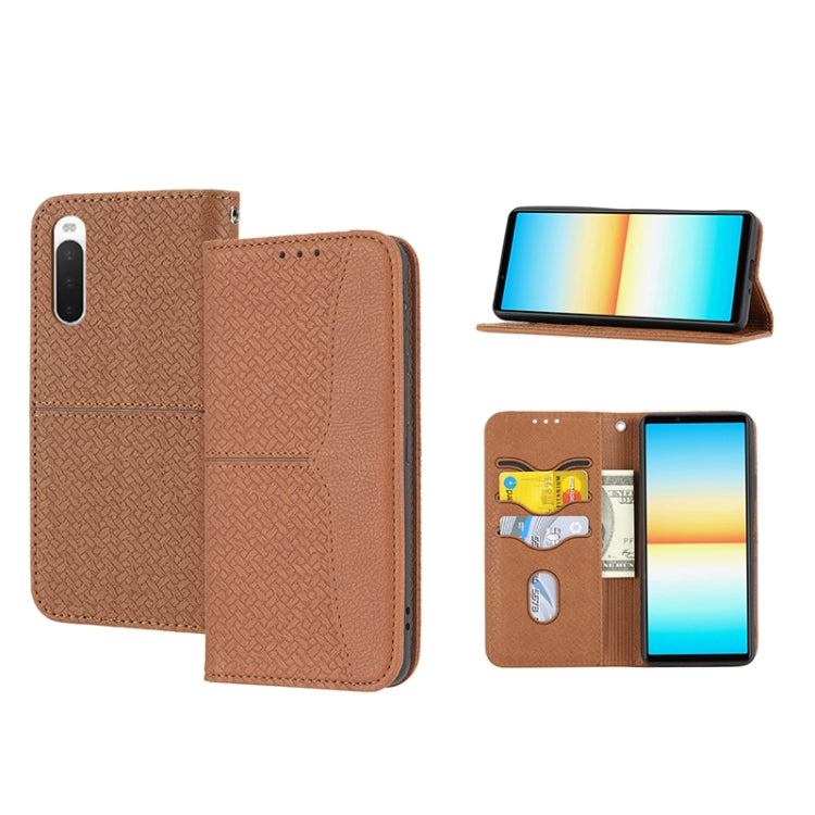 Woven Texture Stitching Magnetic PU Leather Phone Case, For Samsung Galaxy M23 / F23 5G Japanese Version, For OPPO Realme C31 4G Global, For Sony Xperia 10 IV, For Sony Xperia 1 IV