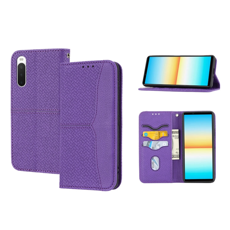Woven Texture Stitching Magnetic PU Leather Phone Case, For Samsung Galaxy M23 / F23 5G Japanese Version, For OPPO Realme C31 4G Global, For Sony Xperia 10 IV, For Sony Xperia 1 IV