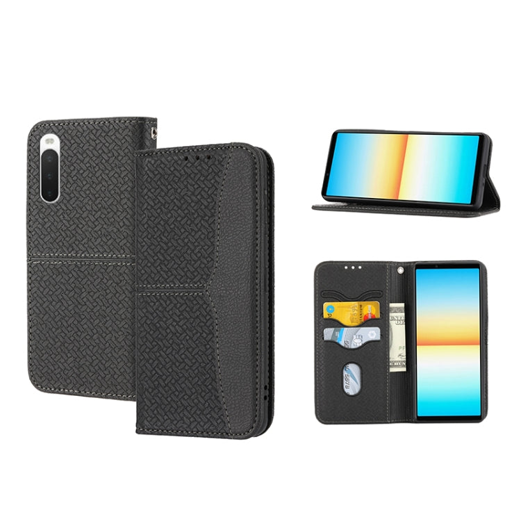 Woven Texture Stitching Magnetic PU Leather Phone Case, For Samsung Galaxy M23 / F23 5G Japanese Version, For OPPO Realme C31 4G Global, For Sony Xperia 10 IV, For Sony Xperia 1 IV